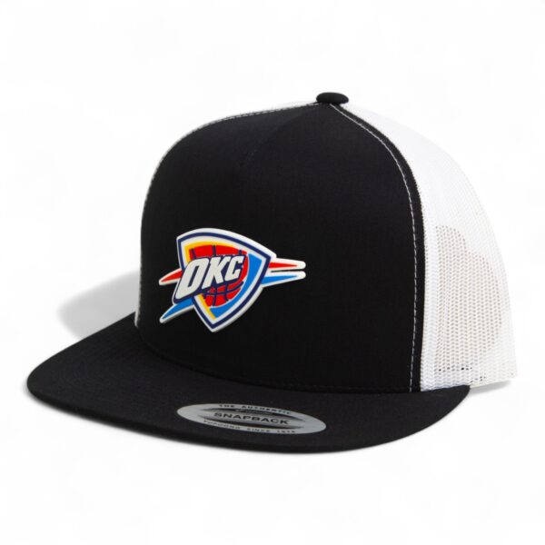 Oklahoma City Thunder 3D YP Snapback Flat Bill Trucker Hat- Black/ White