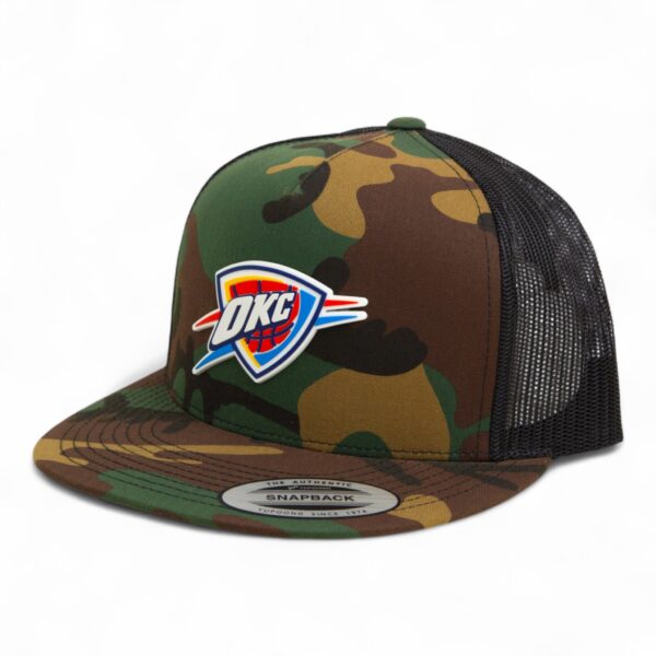 Oklahoma City Thunder 3D YP Snapback Flat Bill Trucker Hat- Army Camo/ Black
