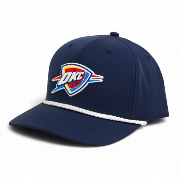 Oklahoma City Thunder 3D Five Panel Classic Rope Hat- Navy/ White
