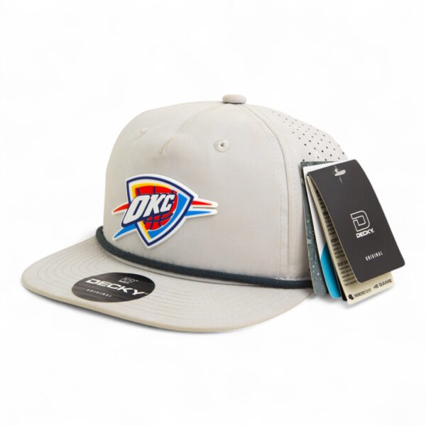Oklahoma City Thunder 3D Perforated Rope Hat- Grey/ Charcoal