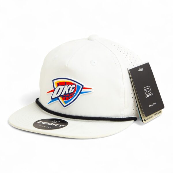 Oklahoma City Thunder 3D Perforated Rope Hat- White/ Black