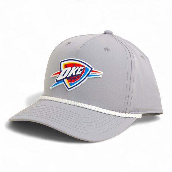 Oklahoma City Thunder 3D Five Panel Classic Rope Hat- Grey/ White