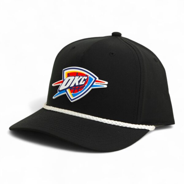 Oklahoma City Thunder 3D Five Panel Classic Rope Hat- Black/ White
