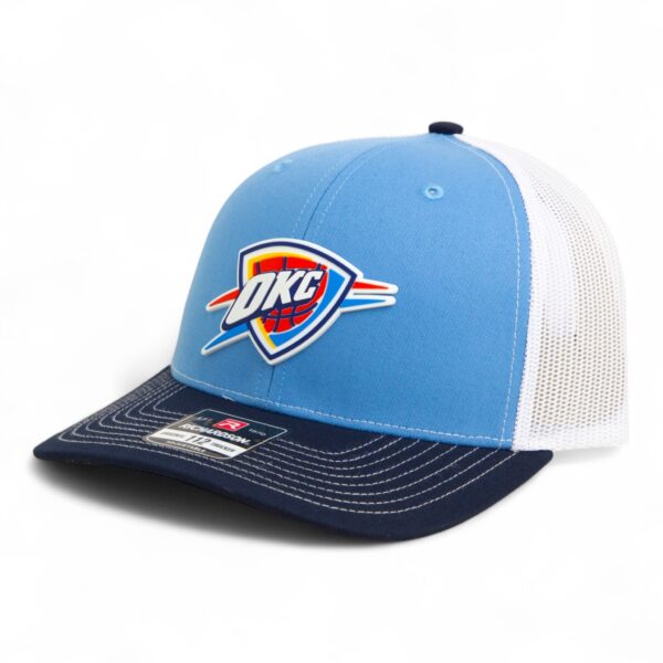 Oklahoma City Thunder Snapback Trucker Hat- Columbia Blue/ White/ Navy