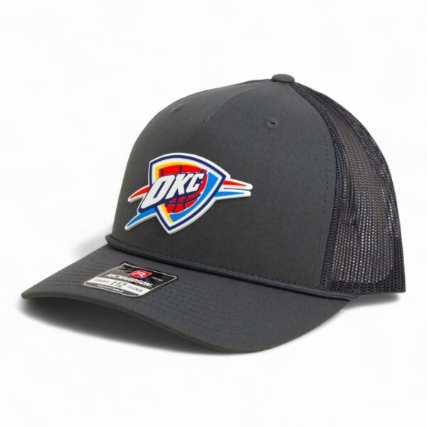 Oklahoma City Thunder Snapback Trucker Rope Hat- Charcoal