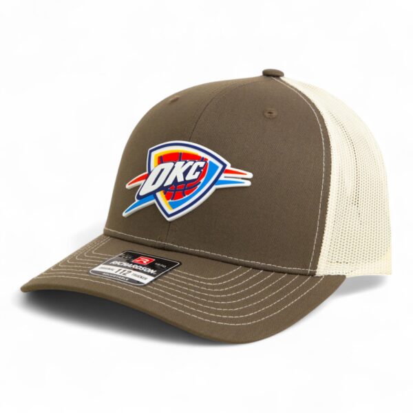Oklahoma City Thunder Snapback Trucker Hat- Chocolate Chip/ Birch