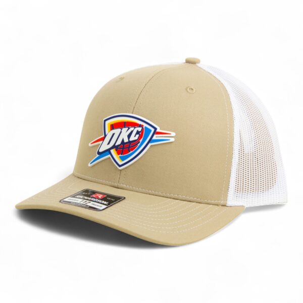 Oklahoma City Thunder Snapback Trucker Hat- Tan/ White