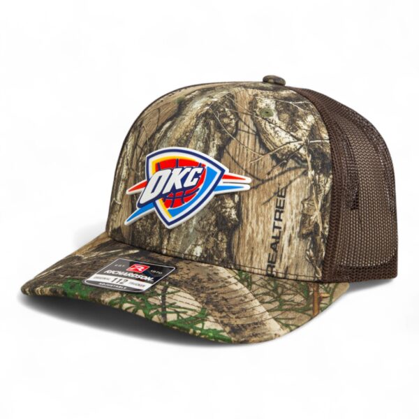 Oklahoma City Thunder Snapback Trucker Hat- Realtree Edge/ Brown