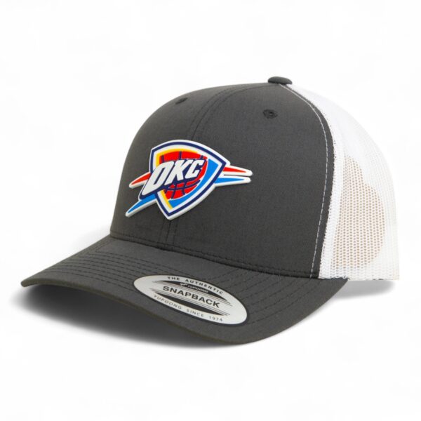 Oklahoma City Thunder 3D YP Snapback Trucker Hat- Charcoal/ White