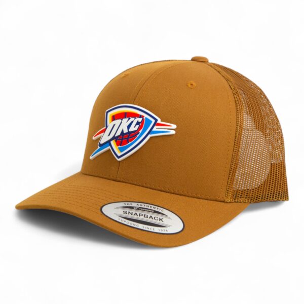 Oklahoma City Thunder 3D YP Snapback Trucker Hat- Caramel