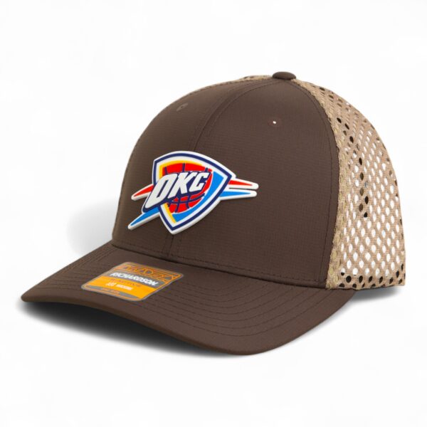 Oklahoma City Thunder 3D Snapback Tilikum Trucker Hat- Brown/ Tan