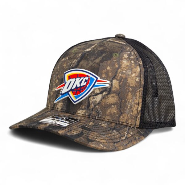 Oklahoma City Thunder Snapback Trucker Hat- Realtree Timber/ Black