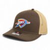 Oklahoma City Thunder Snapback Trucker Hat- Brown/ Tan