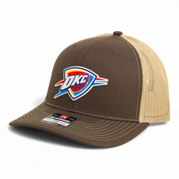 Oklahoma City Thunder Snapback Trucker Hat- Brown/ Tan