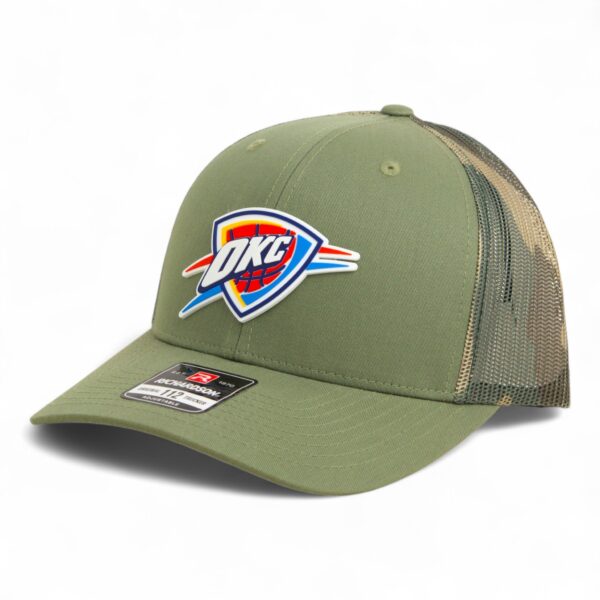 Oklahoma City Thunder Snapback Trucker Hat- Loden/ Green Camo