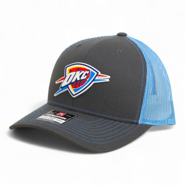 Oklahoma City Thunder Snapback Trucker Hat- Charcoal/ Columbia Blue