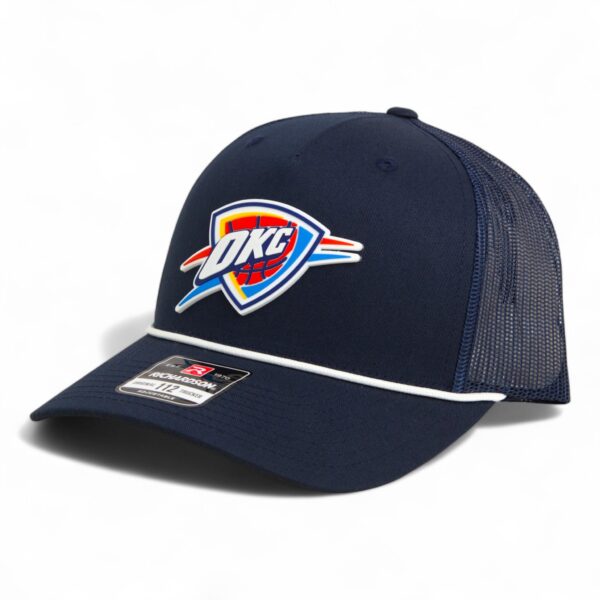 Oklahoma City Thunder Snapback Trucker Rope Hat- Navy/ White