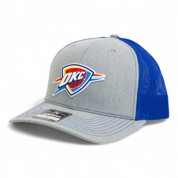 Oklahoma City Thunder Snapback Trucker Hat- Heather Grey/ Royal