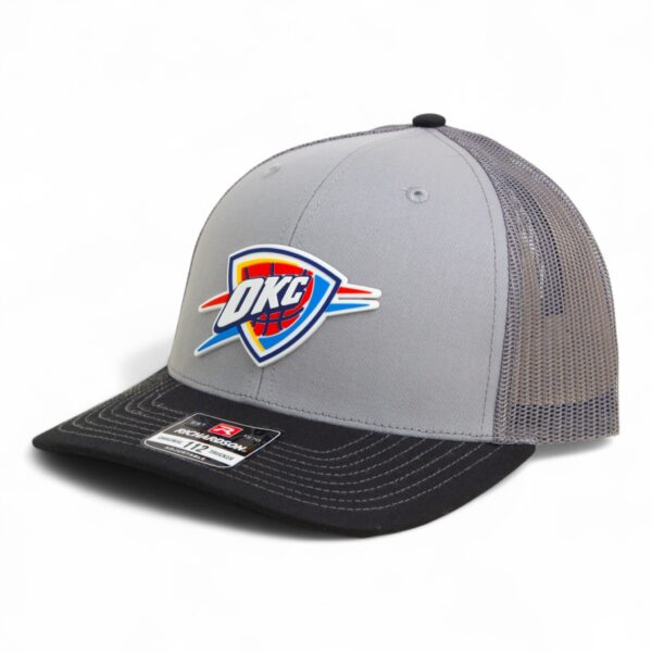 Oklahoma City Thunder Snapback Trucker Hat- Grey/ Charcoal/ Black