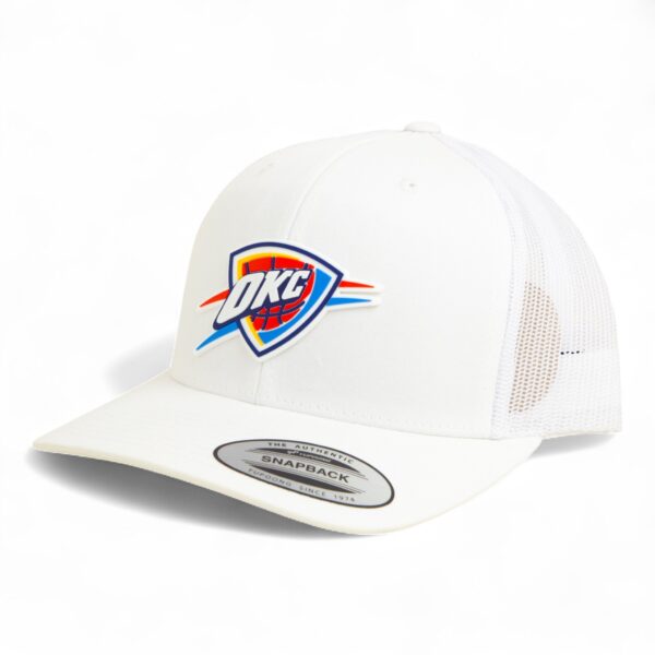 Oklahoma City Thunder 3D YP Snapback Trucker Hat- White