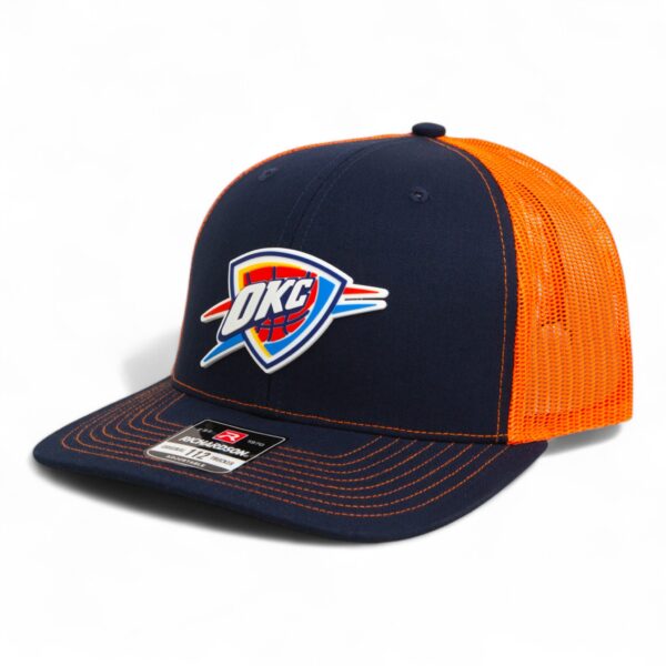 Oklahoma City Thunder Snapback Trucker Hat- Navy/ Orange