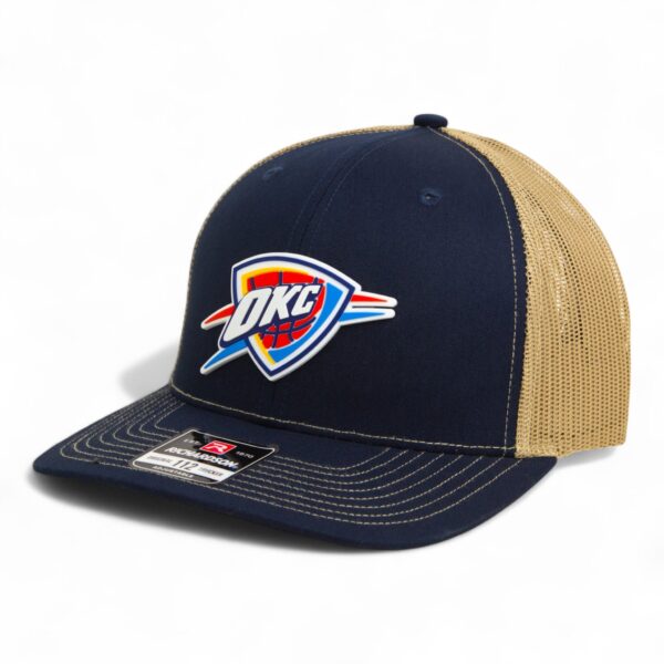 Oklahoma City Thunder Snapback Trucker Hat- Navy/ Tan