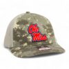 Ole Miss Rebels 3D Snapback Trucker Hat- Military Digital Camo