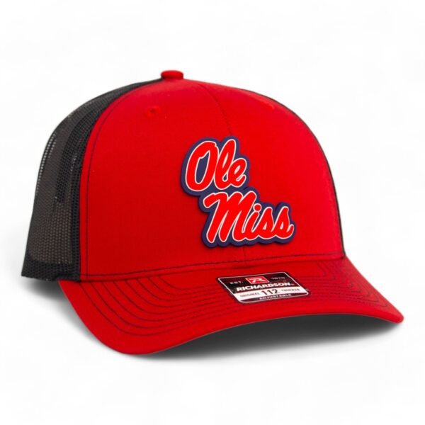 Ole Miss Rebels 3D Snapback Trucker Hat- Red/ Black
