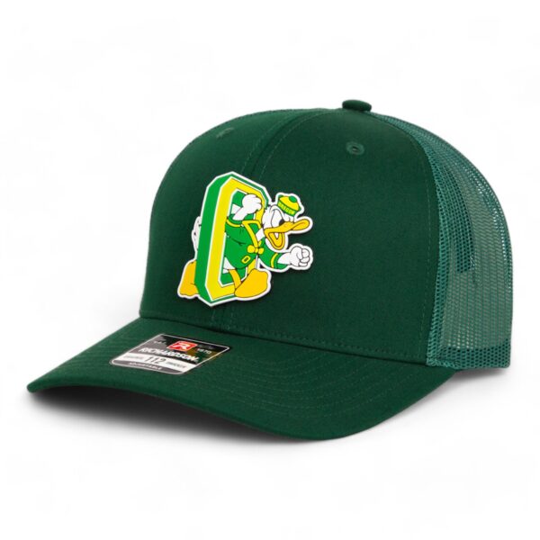 Oregon Ducks Retro 3D Snapback Trucker Hat- Dark Green
