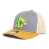 Oregon Ducks Retro 3D Snapback Trucker Hat- Heather Grey/ Birch/ Amber Gold