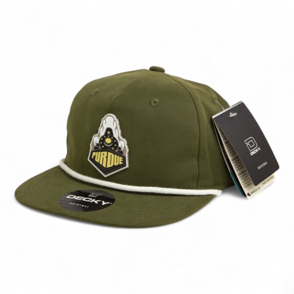 Purdue Boilermaker Special 3D Classic Rope Hat- Olive/ White