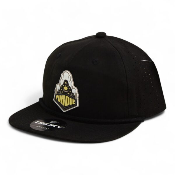 Purdue Boilermaker Special 3D Perforated Rope Hat- Black