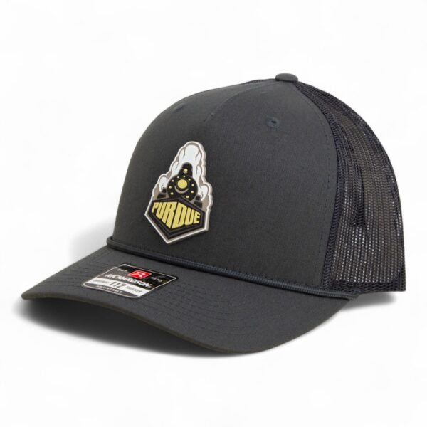 Purdue Boilermaker Special 3D Snapback Trucker Rope Hat- Charcoal