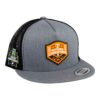 Tennessee Volunteers 2024 NCAA Men's College World Series Champions 3D YP Snapback Flat Bill Trucker Hat- Heather Grey/ Black