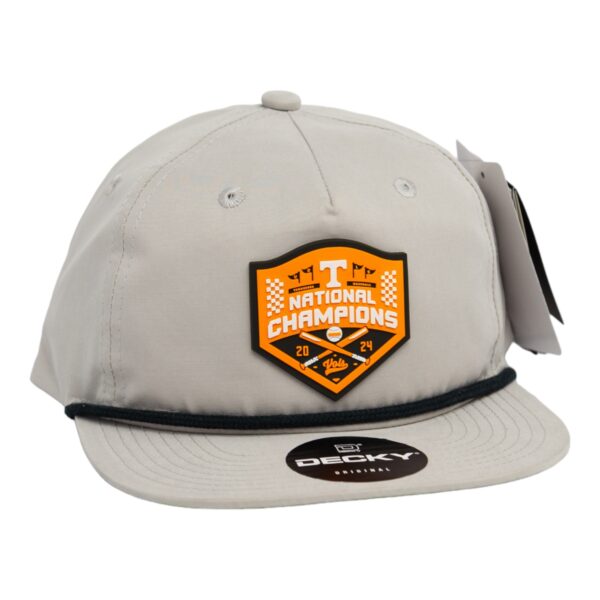 Tennessee Volunteers 2024 Men's College World Series Champions 3D Classic Rope Hat- Grey/ Charcoal