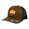 Tennessee Volunteers 2024 Men's College World Series Champions 3D YP Snapback Trucker Hat- Coyote Brown/ Black