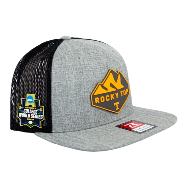 Tennessee Volunteers 2024 Men's College World Series 3D Wool Blend Flat Bill Hat- Heather Grey/ Black