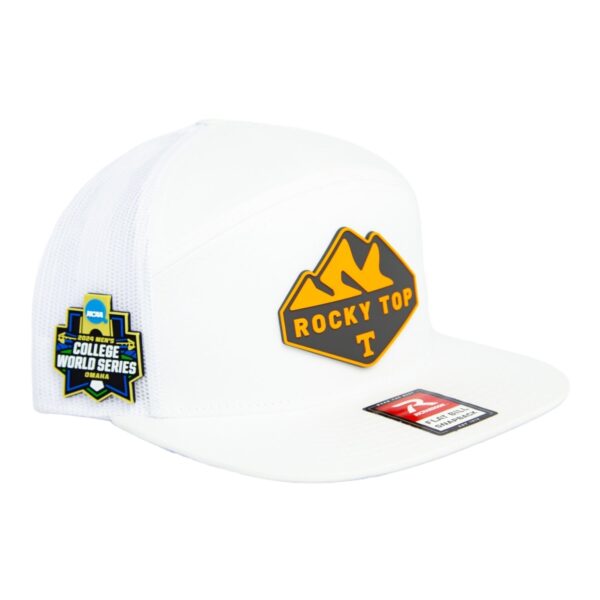 Tennessee Volunteers 2024 Men's College World Series 3D Snapback Seven-Panel Flat Bill Trucker Hat- White