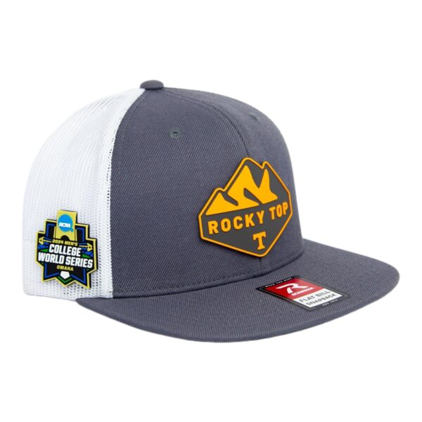 Tennessee Volunteers 2024 Men's College World Series 3D Wool Blend Flat Bill Hat- Charcoal/ White