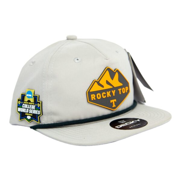 Tennessee Volunteers 2024 Men's College World Series 3D Classic Rope Hat- Grey/ Charcoal