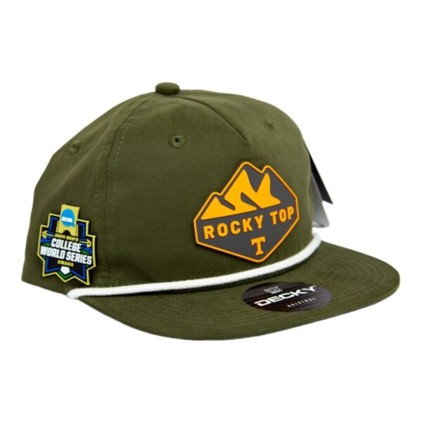 Tennessee Volunteers 2024 Men's College World Series 3D Classic Rope Hat- Olive/ White
