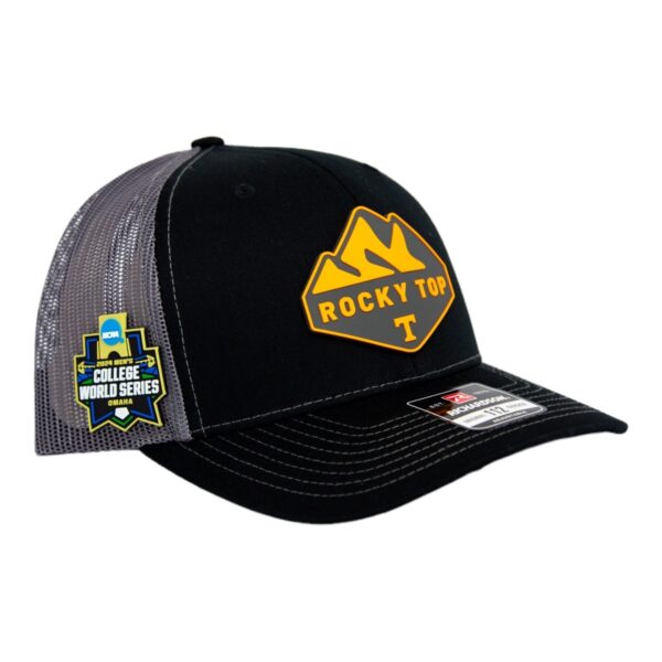 Tennessee Volunteers 2024 Men's College World Series 3D Snapback Trucker Hat- Black/ Charcoal
