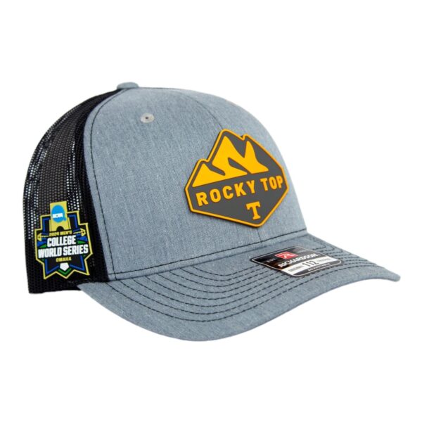 Tennessee Volunteers 2024 Men's College World Series 3D Snapback Trucker Hat- Heather Grey/ Black