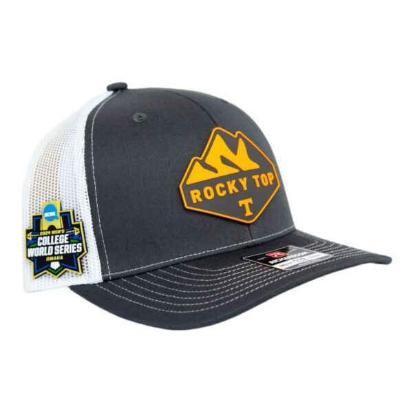 Tennessee Volunteers 2024 Men's College World Series 3D Snapback Trucker Hat- Charcoal/ White