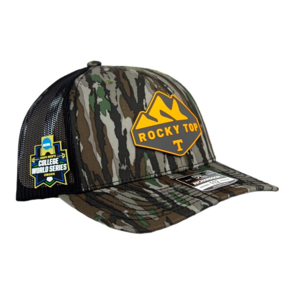 Tennessee Volunteers 2024 Men's College World Series 3D Snapback Trucker Hat- Realtree Original/ Black