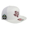Texas A&M Aggies 2024 Men's College World Series 3D Snapback Seven-Panel Flat Bill Trucker Hat- White