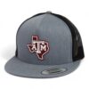 Texas A&M Aggies 3D YP Snapback Flat Bill Trucker Hat- Heather Grey/ Black