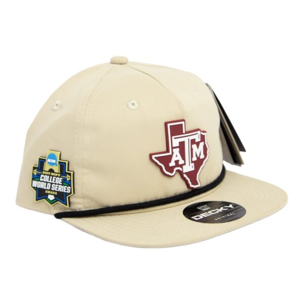Texas A&M Aggies 2024 Men's College World Series 3D Classic Rope Hat- Birch/ Black