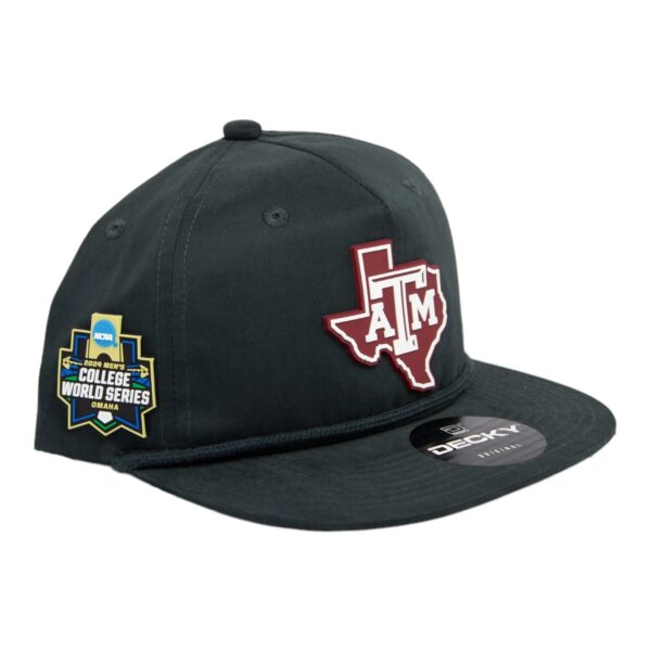 Texas A&M Aggies 2024 Men's College World Series 3D Classic Rope Hat- Charcoal