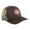 Texas A&M Aggies 2024 Men's College World Series 3D Snapback Trucker Hat- Brown/ Desert Camo